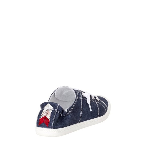 Time and Tru Women's Scrunch Back Slip-On Sneaker Sizes and Width varies Blue - Picture 4 of 5